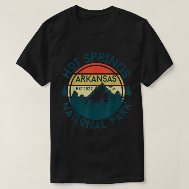 Hett Vår nationalpark Arkansas Natature Hiking T T Shirt (Design framsida)