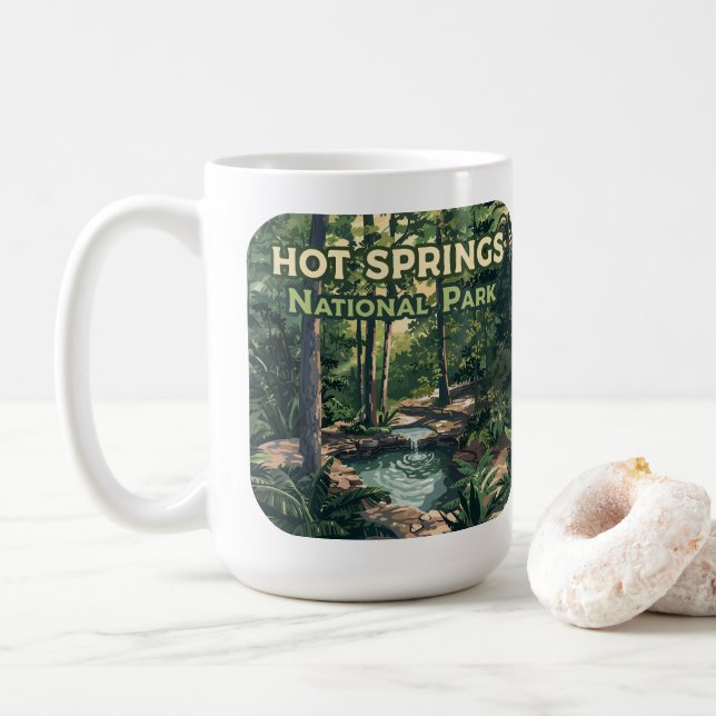 Hett Vår nationalpark Arkansas Retro Kaffemugg (Med munk)
