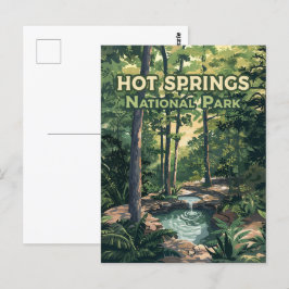 Hett Vår nationalpark Arkansas Retro Vykort