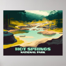 Hett Vår nationalpark Arkansas Vintage Retro P