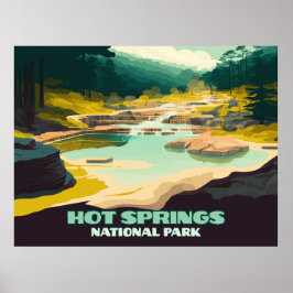Hett Vår nationalpark Arkansas Vintage Retro P Poster