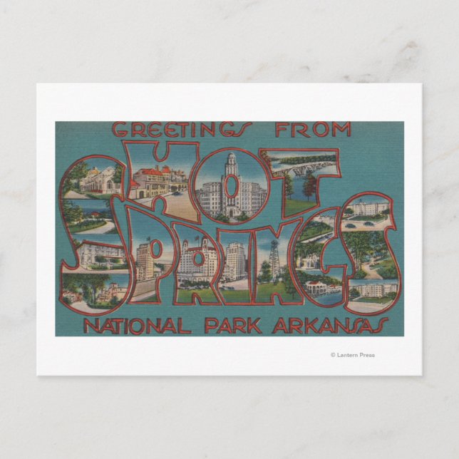 Hett Vår nationalpark, Arkansas Vykort (Framsida)