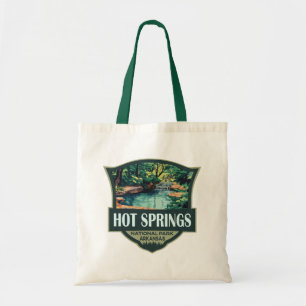 Hett Vår nationalpark Illustration Retro Badge Tygkasse