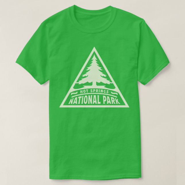 Hett Vår nationalpark Träd Triangle Tan T Shirt (Design framsida)