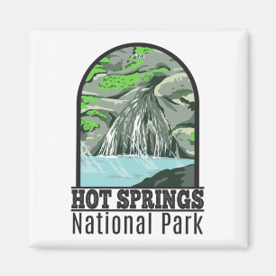 Hett Vår nationalparken Arkansas Vintage Magnet