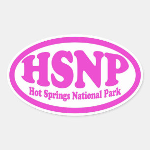Hett Vår nationalparken rosa oval dekal Ovalt Klistermärke