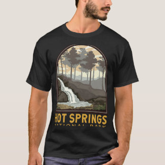 Hett Vår nationalparkens Vintage Emblem T Shirt