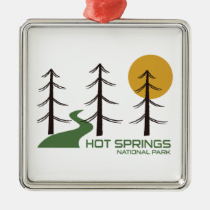Hett Vår nationalparksspår Julgransprydnad Metall
