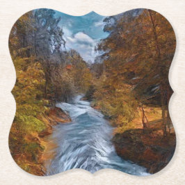 Hett Vår Village Stream Underlägg Papper