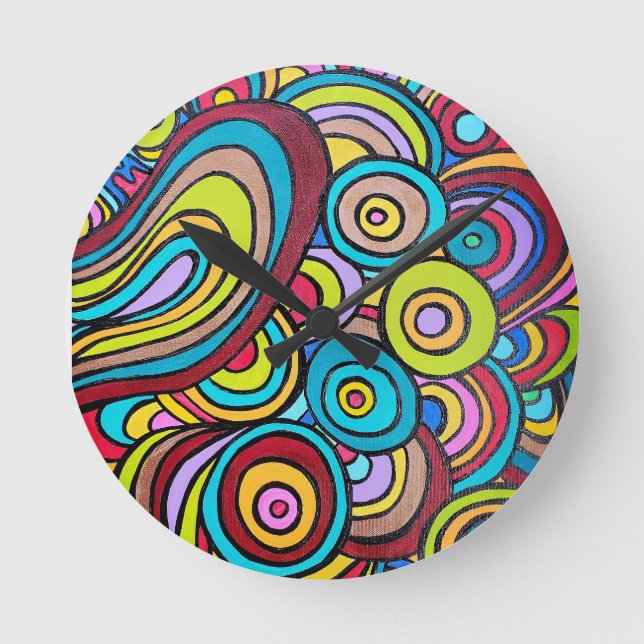 Hett Vatten Väggsluss, 8-tums rund akryl Klocka (Framsida)