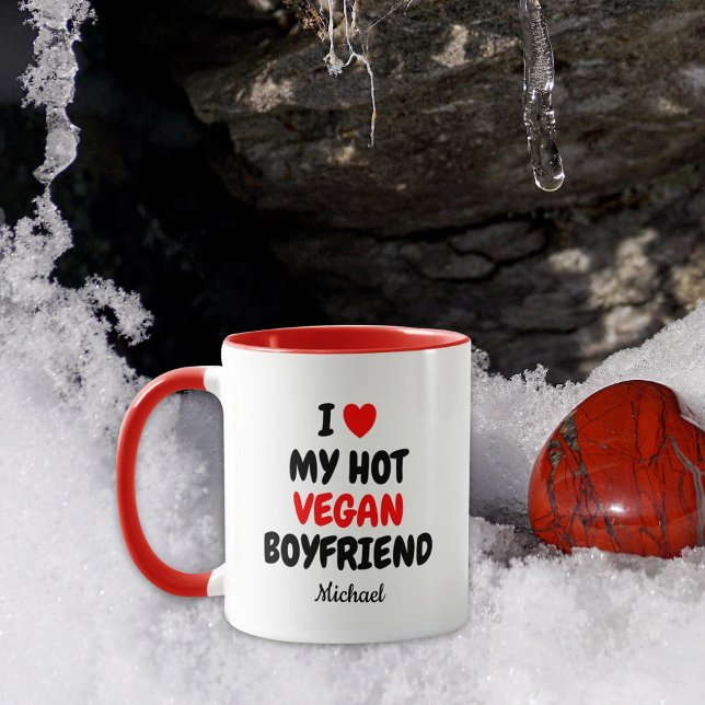 Hett Vegan Boykompis Valentine Day Red Mugg (Skapare uppladdad)
