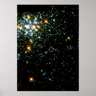 Hett White Dwarf Shines in Young Star Cluster NGC Poster