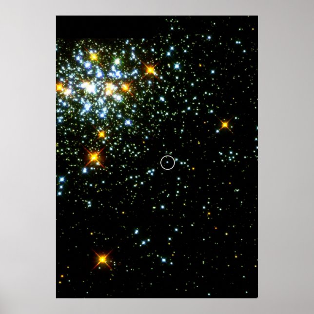 Hett White Dwarf Shines in Young Star Cluster NGC  Poster (Framsidan)