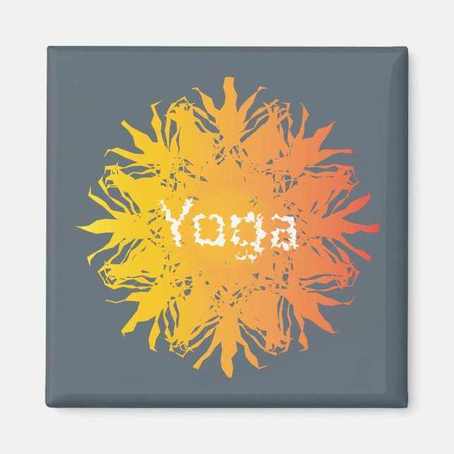 Hett Yoga Sol Magnet (Framsidan)