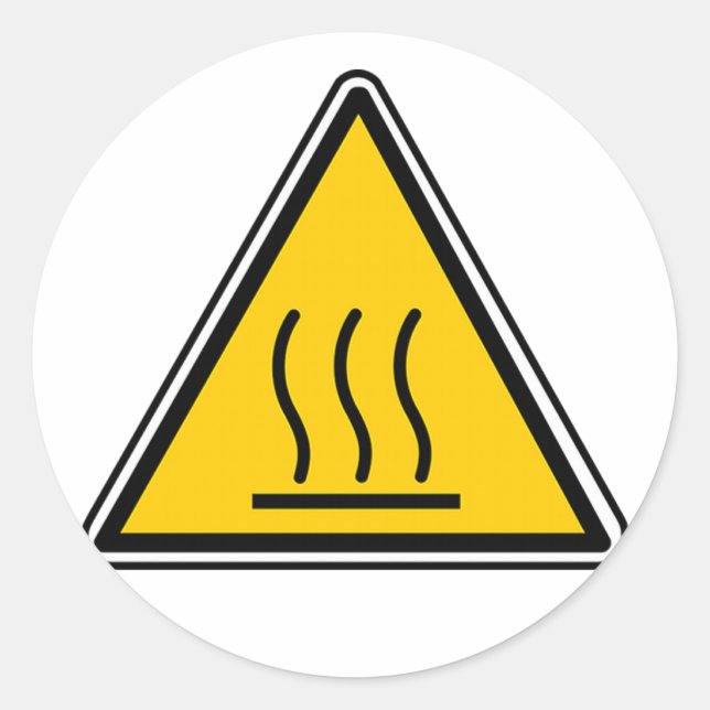 Hett Yta-tecken Runt Klistermärke (Framsida)