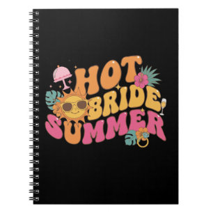 Hetta Brud Sommar Retro Tropisk Möhippa Anteckningsbok