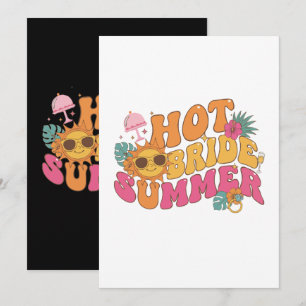Hetta Brud Sommar Retro Tropisk Möhippa Inbjudningar