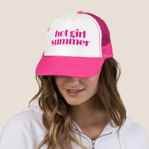 Hetta Tjej Sommar Rosa Truckerhatt Retro Rosa Keps