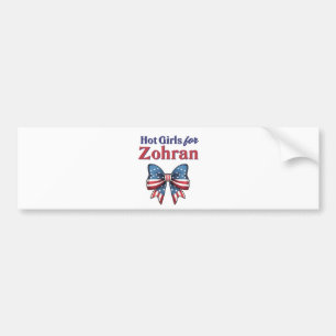 Hetta tjejer för Zohran Mamdani NYC Borgmästare US Bildekal