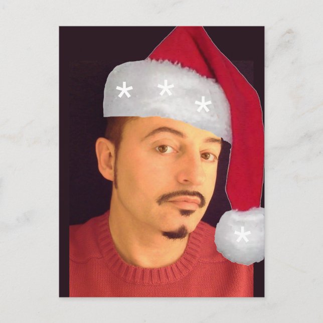 Hettaste Killarna På Planeten Julbuff Santa Vykort (Framsida)