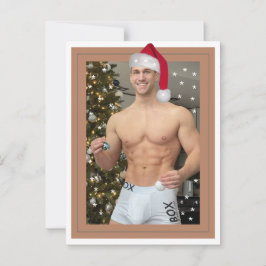 Hettaste Killarna På Planeten! Julbuffélade Tomte Vykort