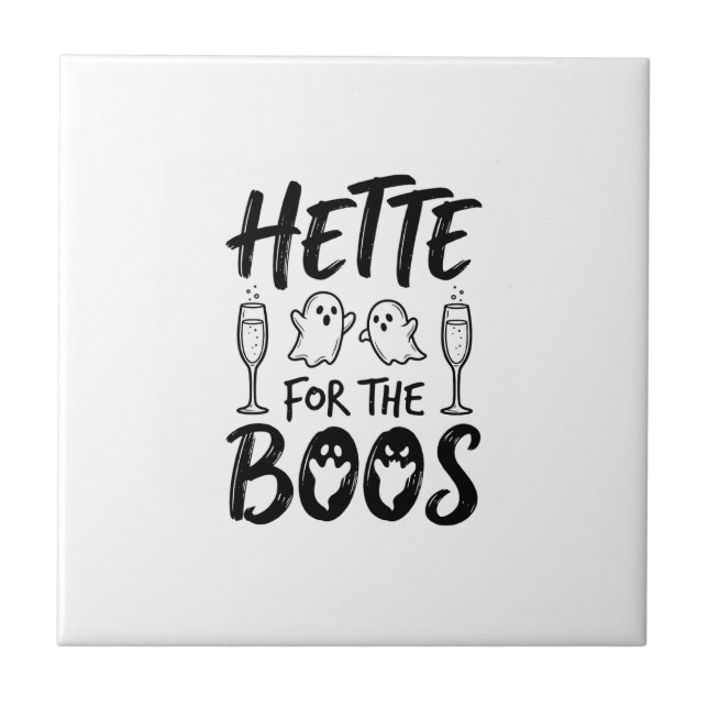 Hette För The Boos Halloween Ghost Party Tröja Des Kakelplatta (Framsidan)