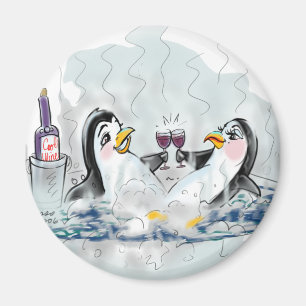Hetten badar pingvin! magnet