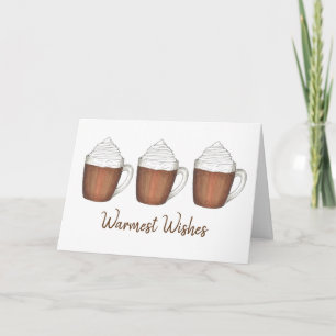 Hetten Chocolate Cocoa Winter Helgdag med varmaste Helgkort
