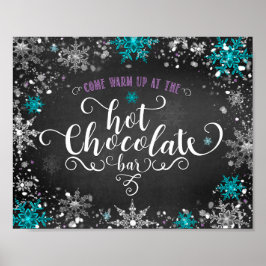 Hetten Chocolate Pub Bord-tecken för  Winter Snöfl Poster