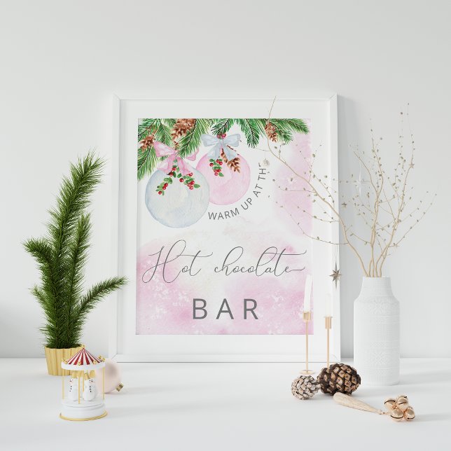 Hetten Chocolate Pub  Rosa Girl Baby Shower Poster (Skapare uppladdad)