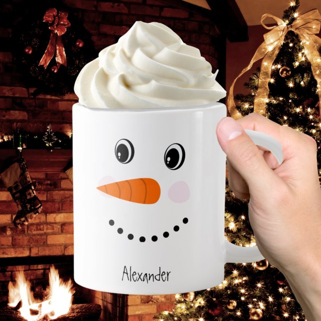 Hetten Coco Latte, den berömda Lycklig Ansikte Snö Jumbo Mugg (Skapare uppladdad)