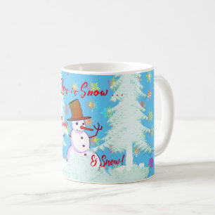 Hetten Drag Latte Snögubbe i vinterRoligt Mugg