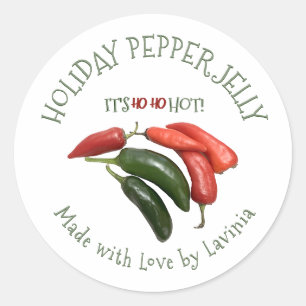 Hetten Pepper Jelly Made med Kärlek Runt Klistermärke