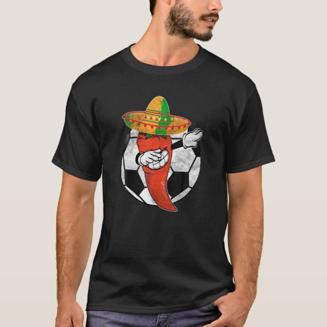 Hetten Pepper Mexican Chili Cinco för fotbollsblad T Shirt (Framsida)