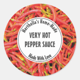 Hetten PEPPER SAUCE Red Chili Runt Klistermärke