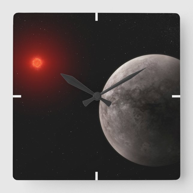 Hetten Rocky Exoplanet Trappist-1 B. Fyrkantig Klocka (Framsida)