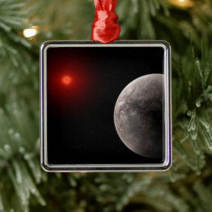 Hetten Rocky Exoplanet Trappist-1 B. Julgransprydnad Metall