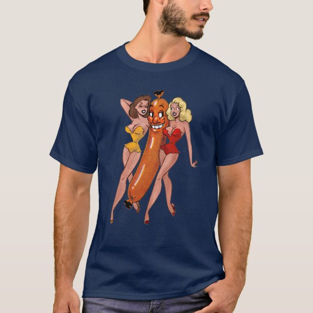 Hettens Hund med Dam T Shirt (Framsida)