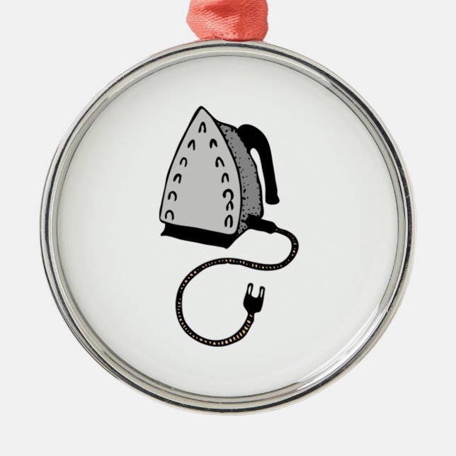 Hettkläderjärn Julgransprydnad Metall (Framsidan)