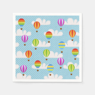 HettluftBallons i molnig Dotty himmel Pappersservett
