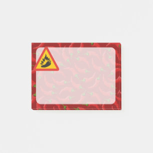 Hettpepparfara undertecknar post-it block