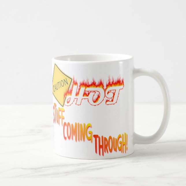Hettsaker som är kommande till och med muggen kaffemugg (Höger)