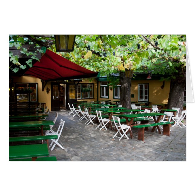 Heuriger vid grinering hälsningskort (Framsidan Horizontal)