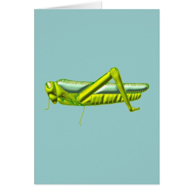 Heuschrecke grasshopper hälsningskort (Framsidan)