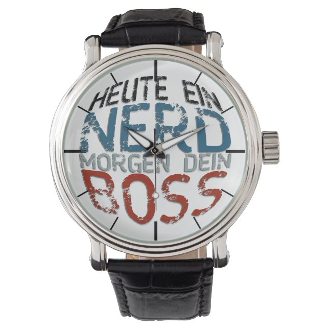 Heute ein Nerd, bårhuset dein Chef Armbandsur (Framsida)