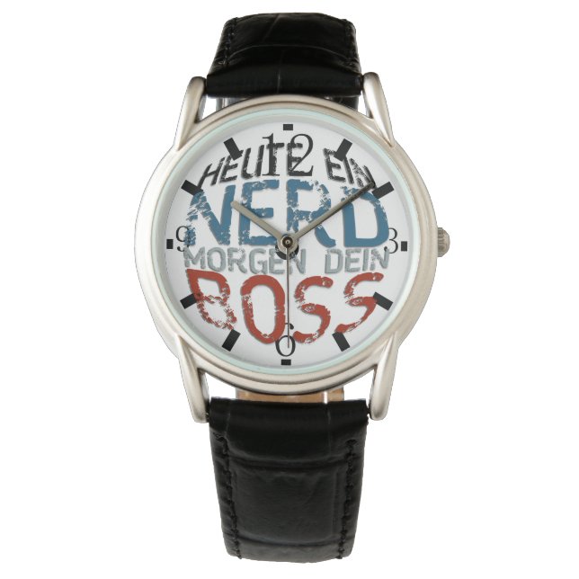 Heute ein Nerd, bårhuset dein Chef Armbandsur (Framsida)