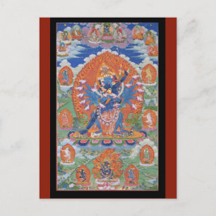 Hevajra tibetansk buddhistisk gudomskonst vykort