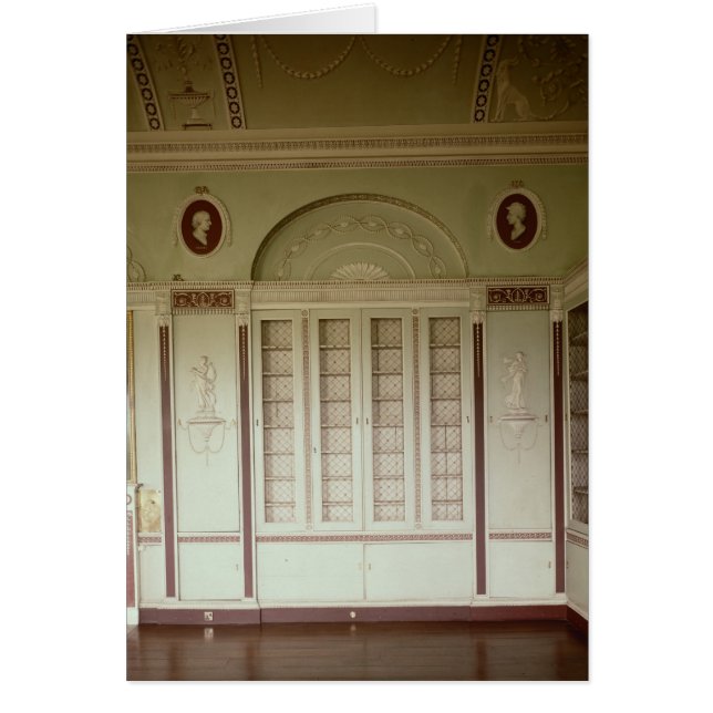 Heveningham Hall, Suffolk: bibliotek 1778-80 Hälsningskort (Framsidan)