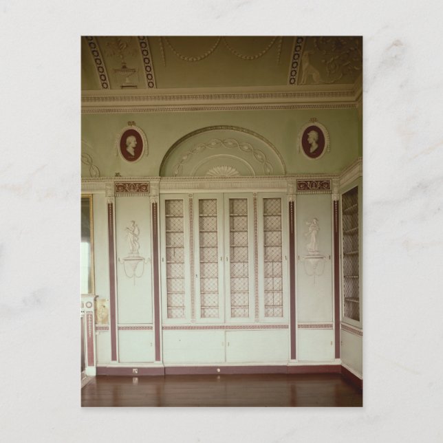 Heveningham Hall, Suffolk: bibliotek, 1778-80 Vykort (Framsida)