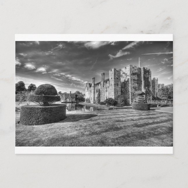 hever castle 2 svart och vitt.jpg vykort (Framsida)